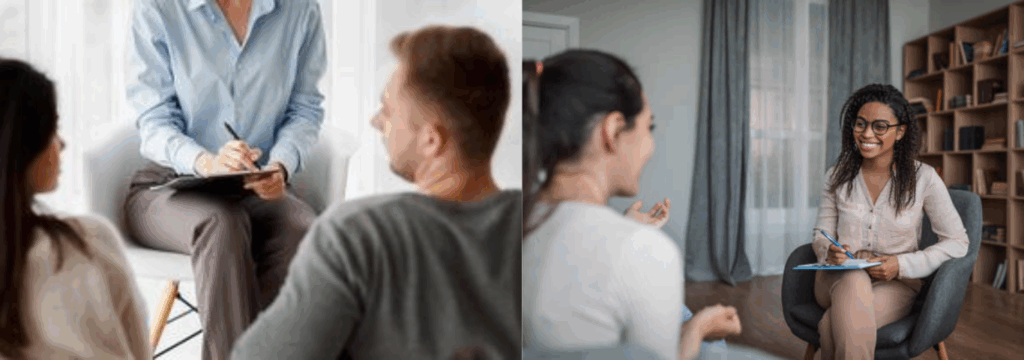 pessoas fazendo terapia e identificado como a psicoterapia transforma vidas.