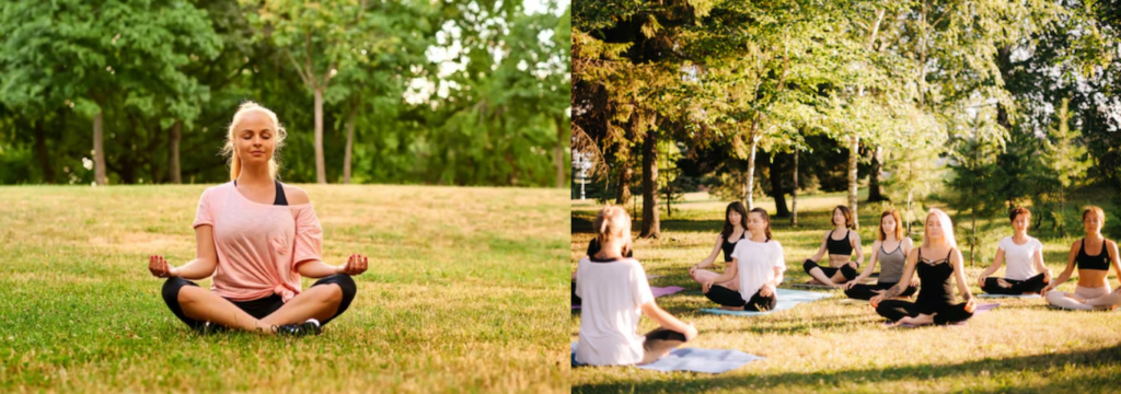 o Relaxamento com a meditação quebram as correntes do estresse.
