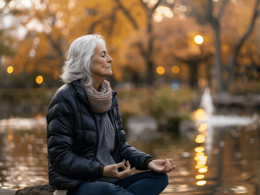 Meditação e contemplação com a arte e a simplicidade e felicidade.